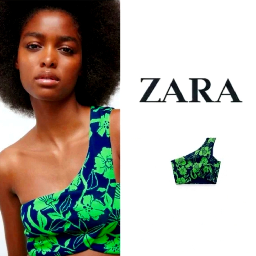 Zara blouse crop one shoulder